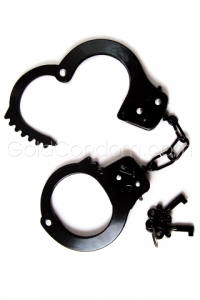 Menottes en m�tal noir Fetish Fantasy