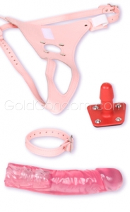 Harnais avec Gode 20 cm Pink Doc Johnson