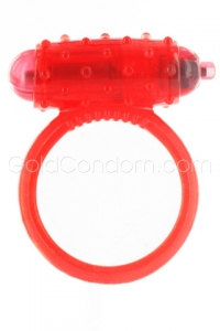 Anneau vibrant rouge en silicone