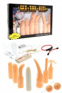 Volledig ensemble van sex-toys - vleeskleurig