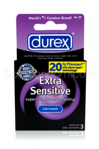 Durex Extra Sensitive - 3 pr�servatifs plus fin