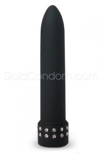Mini Vibrator Diamond Silk Zwart 11 cm