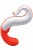Delight vibromasseur orange/blanc + chargeur
