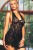 Zwarte Gebloemde Babydoll Blote Rug - Legavenue
