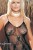 Nuisette Danse de Roses Noir avec string M/L
