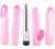 Kit dong vibrator + 4 peniskokers - Roze
