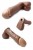 Chocolade dildo voor harnas Doc Johnson 15 cm