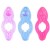 Siliconen ring stimulatiekogel ROZE-BLAUW-PAARS