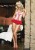 Body-Jupe � Coeurs Blanc et Rouge