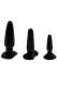 Coffret 3 Butt Plugs Noirs