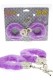 Menottes de poignets recouvertes de fourrure mauve