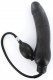 Opblaasbare dildo in zwarte latex