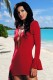 Robe Strass Dollar Couleur  Rouge 