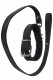 Collier et Laisse en Cuir Noir